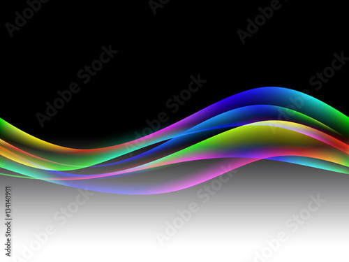 dinamyc flow, stylized waves, vector © Gal