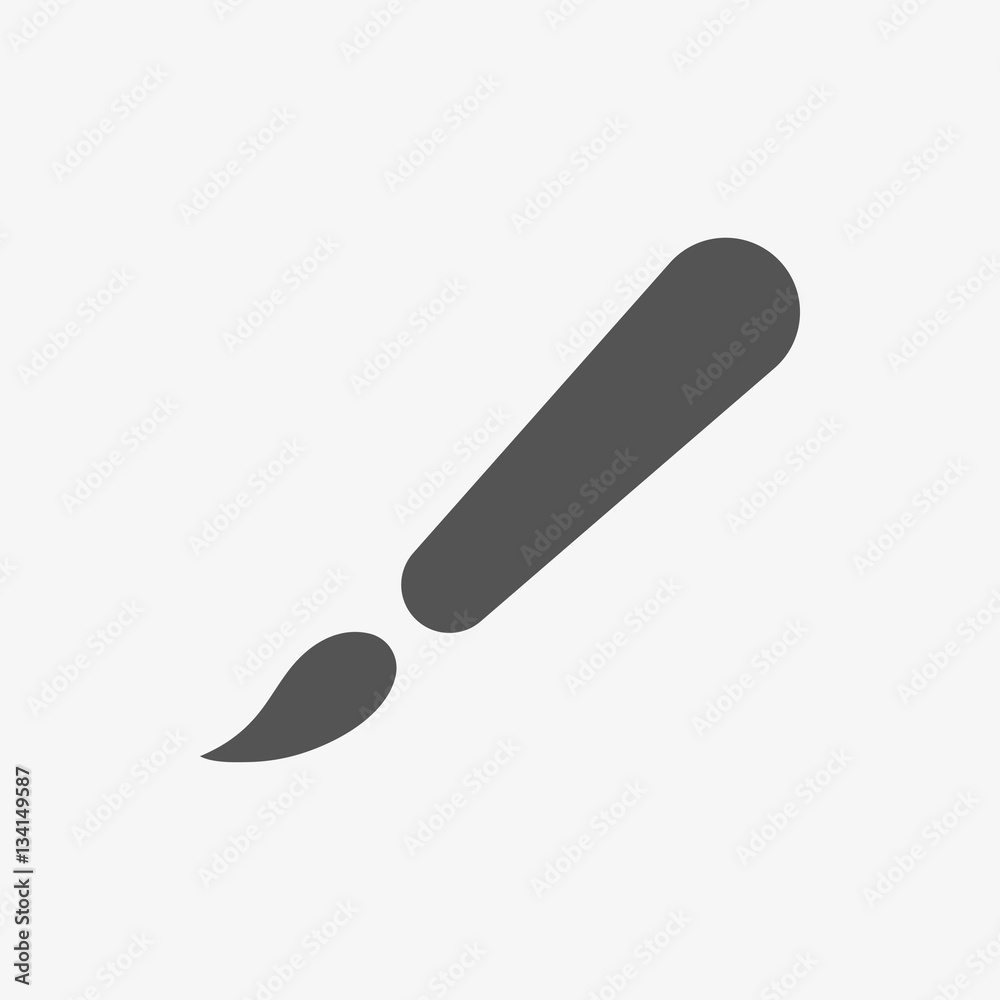 brush icon stock vector illustration flat design brush icon stock vector illustration flat design