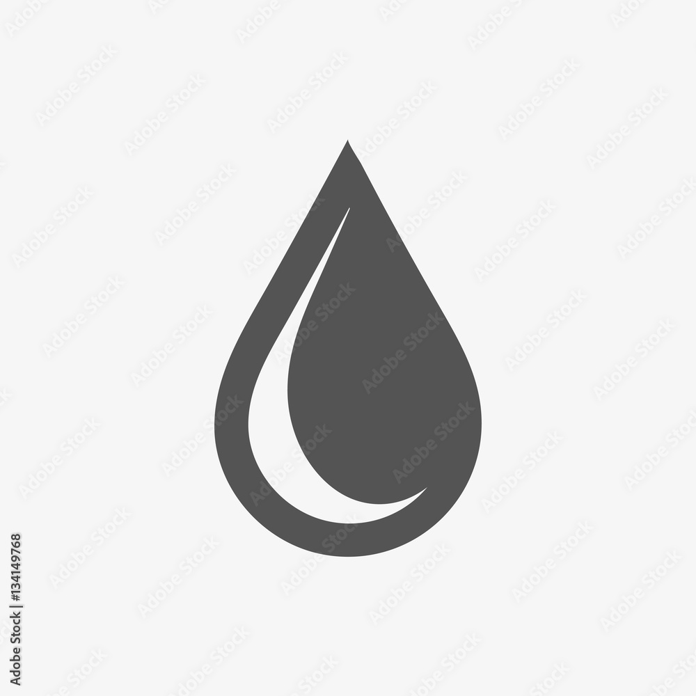 Drop icon, vector illustration. Flat design style Drop icon, vector illustration. Flat design style