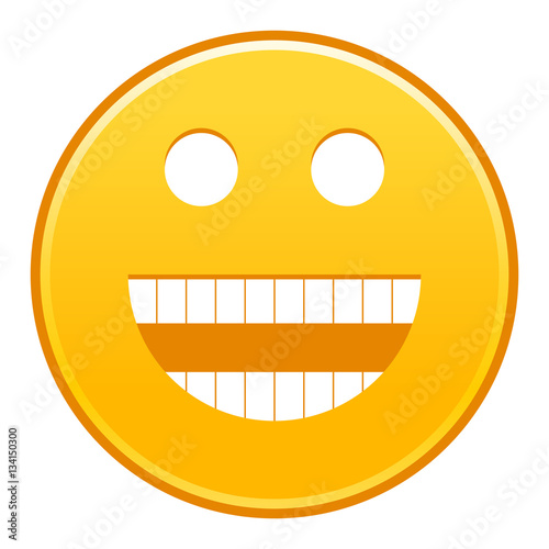 Yellow smiling face cheerful smiley happy emoticon