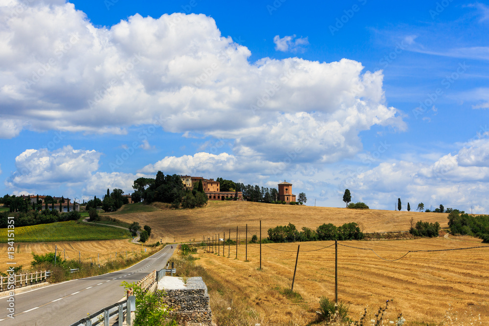 View of Lucignano Darbia in the tuscan region San Quirico d Orci