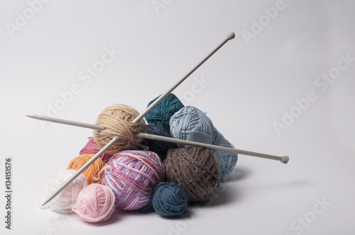 Balls of yarn for knitting