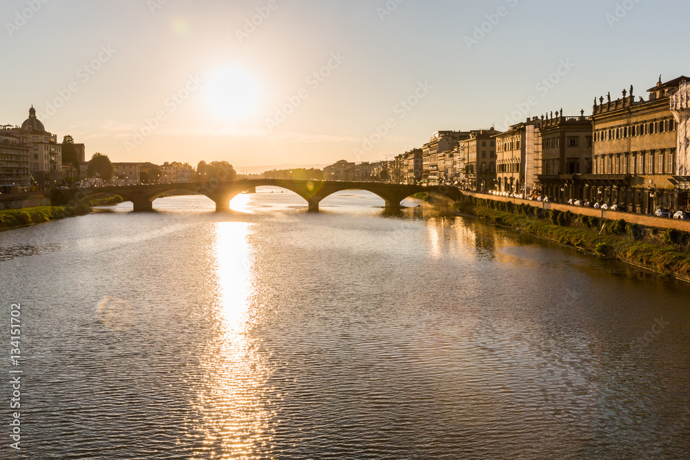 View to Ponte alla Carraia in Florence