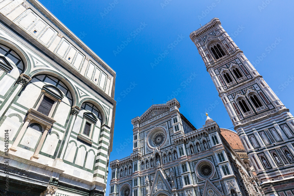Exterior view of the Florence Cathedral in Italy