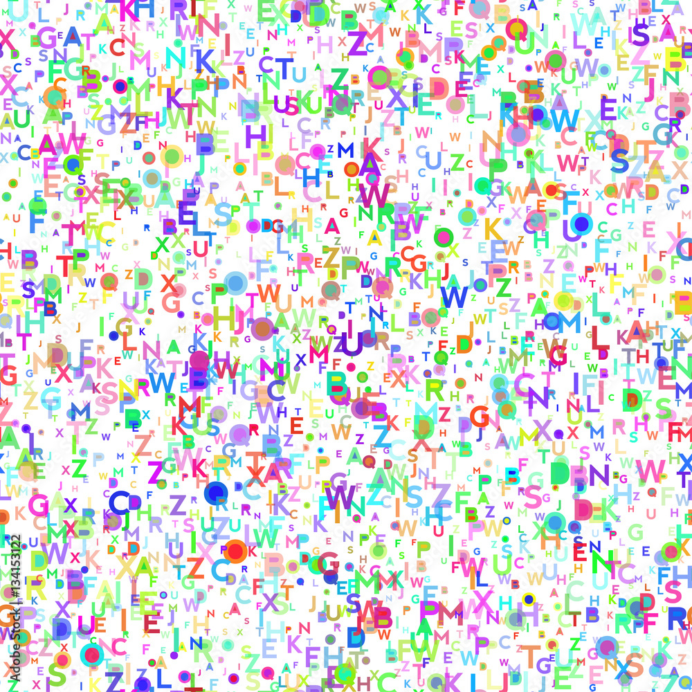 Abstract Seamless Background with Letters. Abstract Seamless Background with Letters.