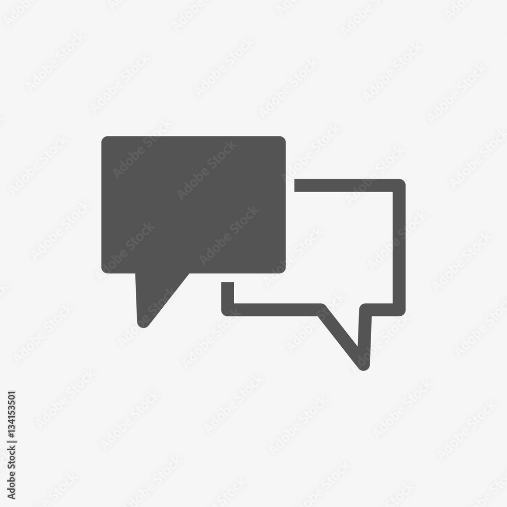 Speech Bubbles Icon. Chat pictogram icon stock vector illustration