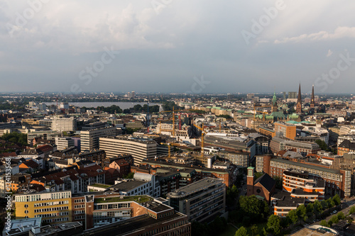Wallpaper Mural Overlook to the old town part of Hamburg, Germany Torontodigital.ca