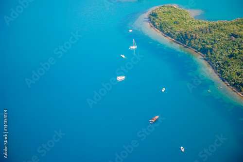 View from the plane on the shore of Montenegro. Adriatic Sea. © Sergej Ljashenko