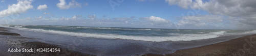 Panorama am meenschenleeren Klim Strand in Dänemark