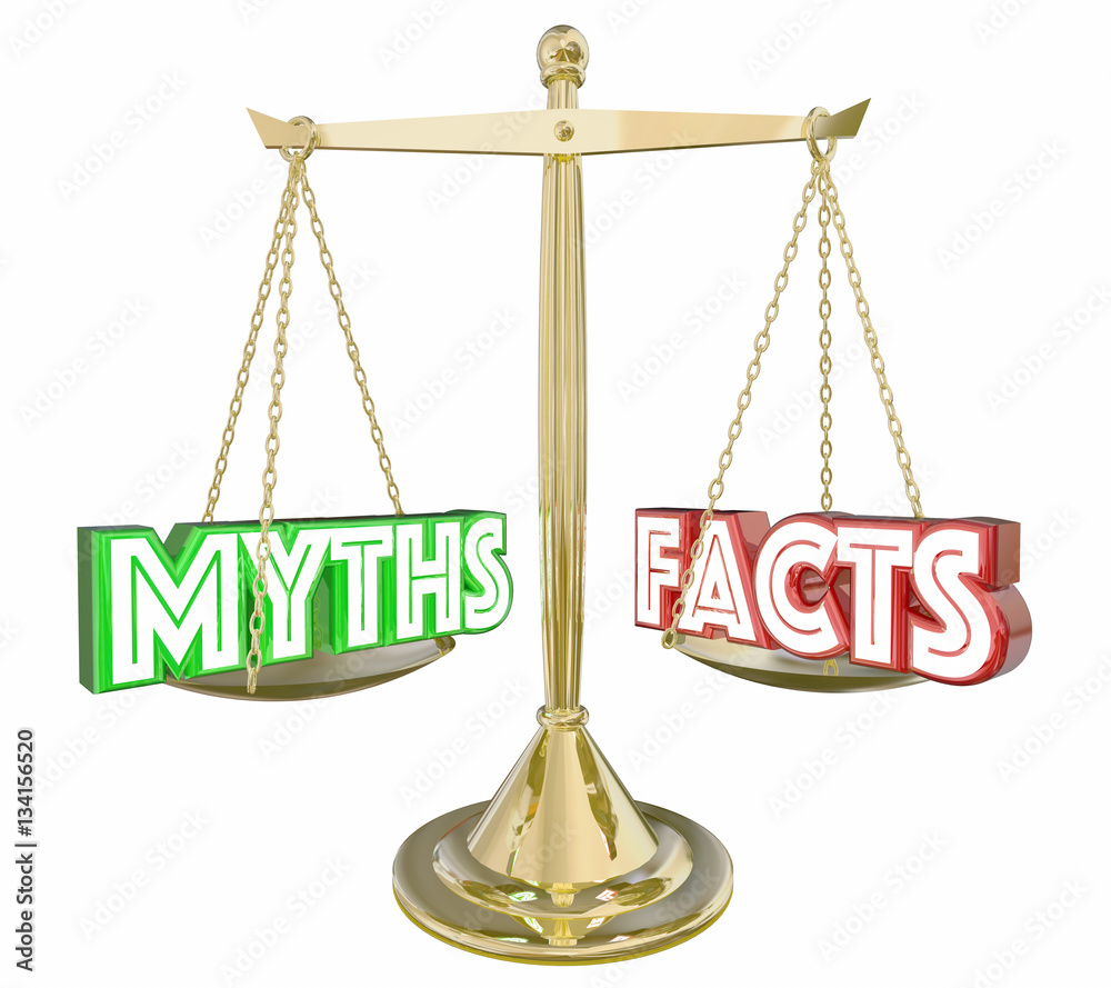 Myths Vs Facts Real Honest Information Scale Words 3d Illustrati Myths Vs Facts Real Honest Information Scale Words 3d Illustrati