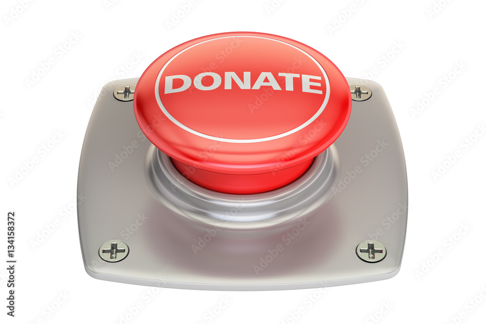 Donate Red Button, 3D Rendering Stock-Illustration | Adobe Stock