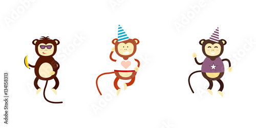 Monkey vector illustration.