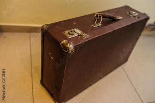 Old-fashioned suitcases