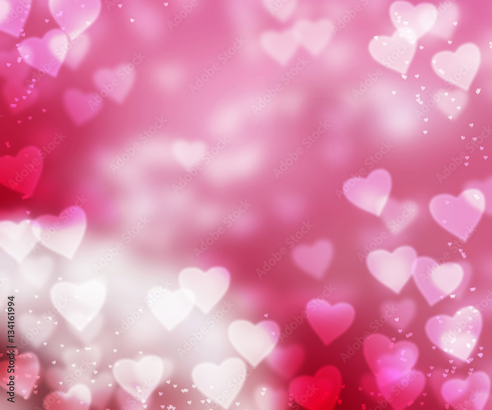 Abstract background with heart shapes on pink Abstract background with heart shapes on pink