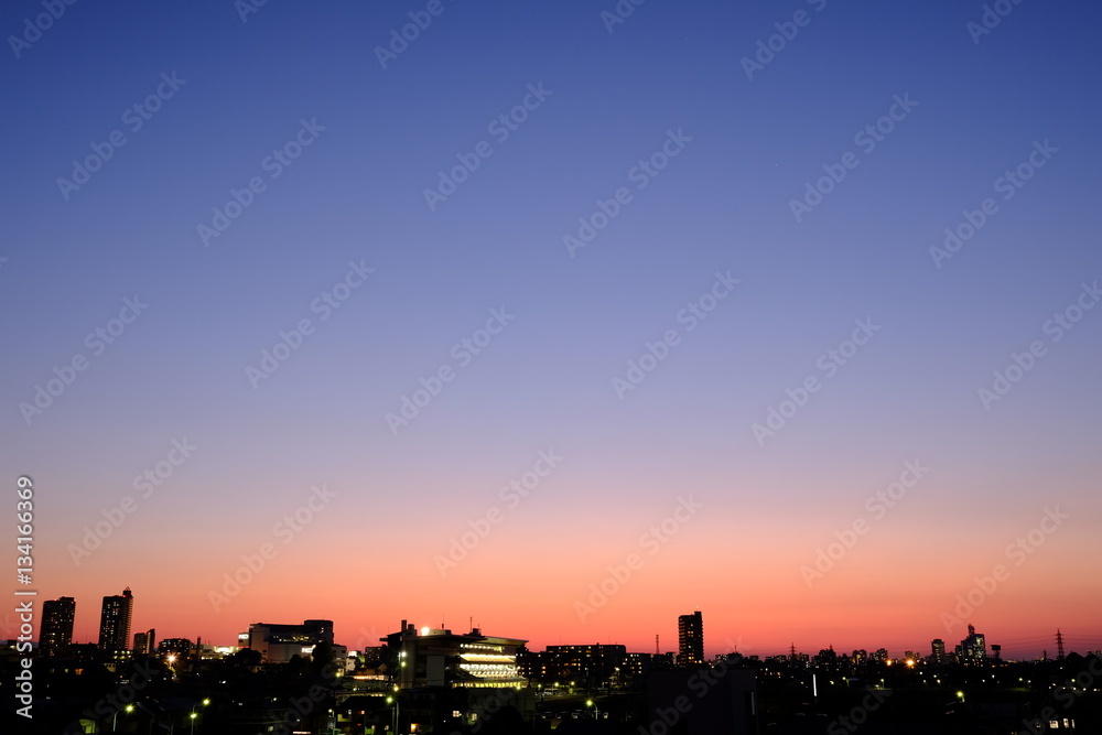 美しいマジックアワーの空