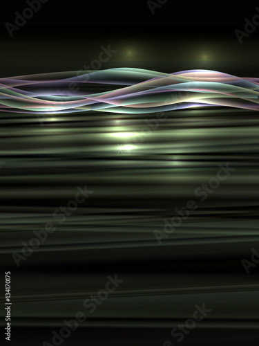 dinamyc flow, stylized waves, vector