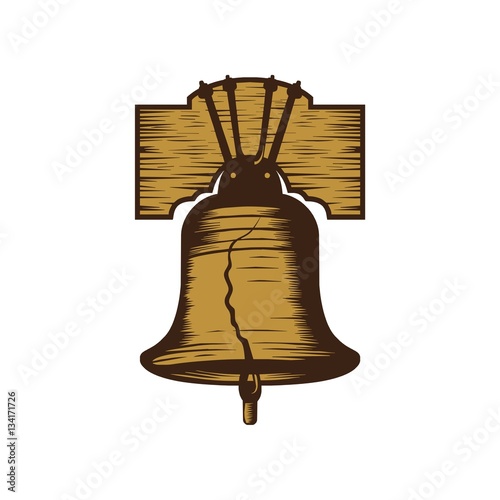 Liberty bell logo vector