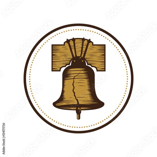 Liberty bell logo vector