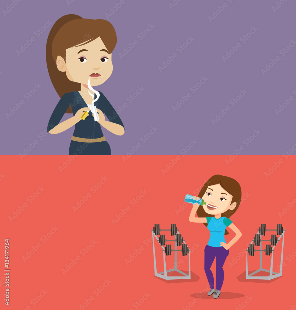 Two lifestyle banners with space for text.