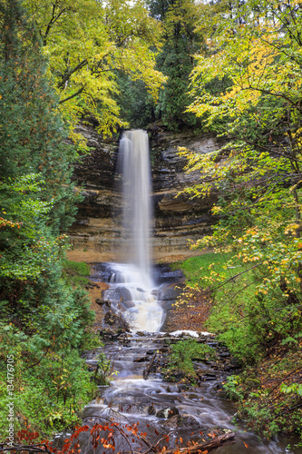 Munising Falls Surrounded by Fall Color