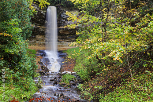 Munising Falls Surrounded by Fall Color photo