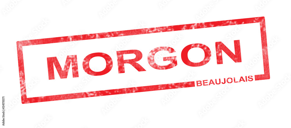 Beaujolais and Morgon vineyard appellation in a red rectangular Beaujolais and Morgon vineyard appellation in a red rectangular