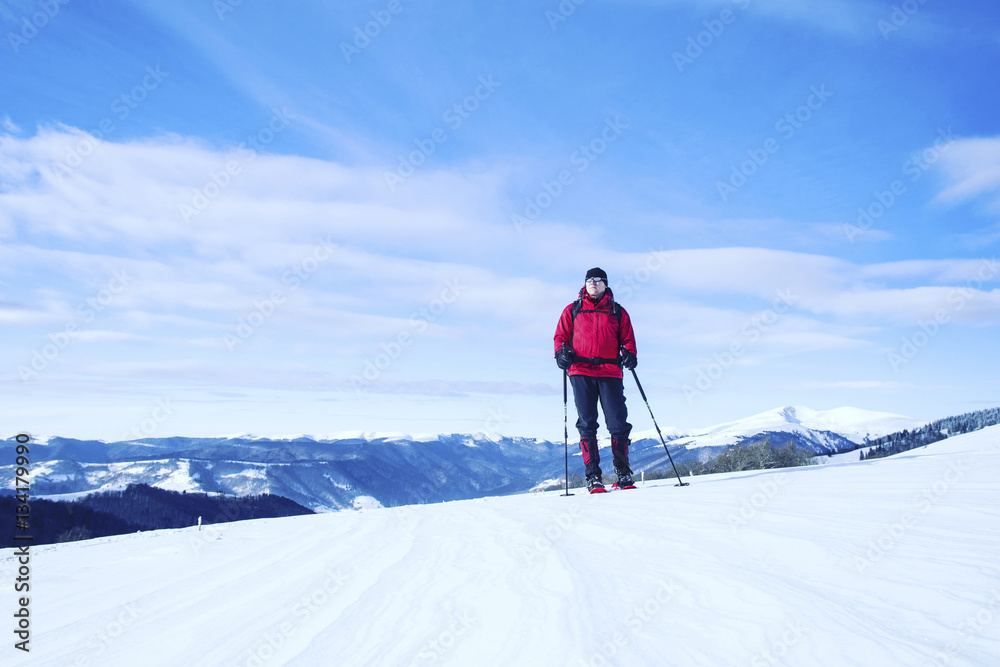 Winter hiking. Winter hiking.