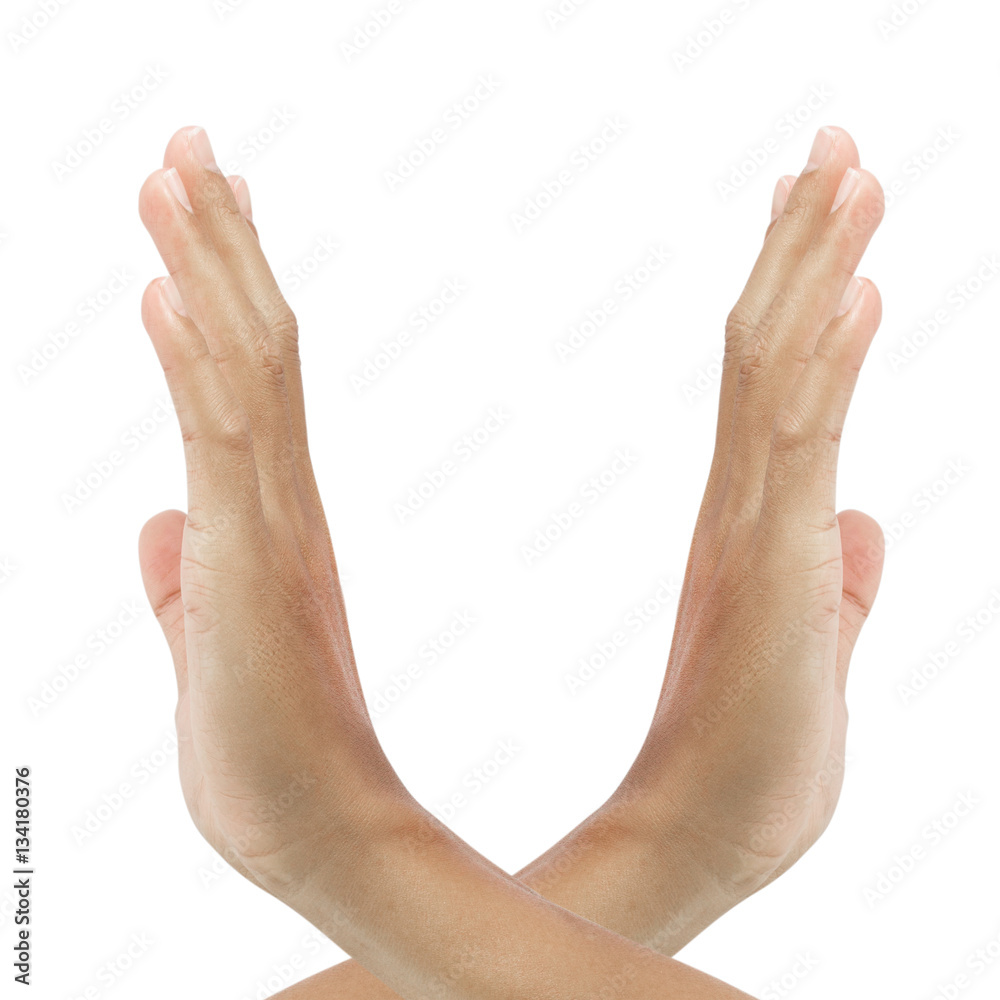 symbol hand of no isolated on white background - clipping paths symbol hand of no isolated on white background - clipping paths
