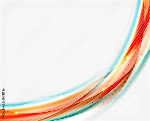 Colorful modern wave line, business abstract layout