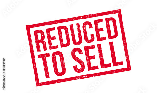 Reduced To Sell rubber stamp. Grunge design with dust scratches. Effects can be easily removed for a clean, crisp look. Color is easily changed.