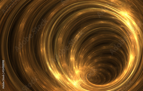 Abstract golden wave. Spiral