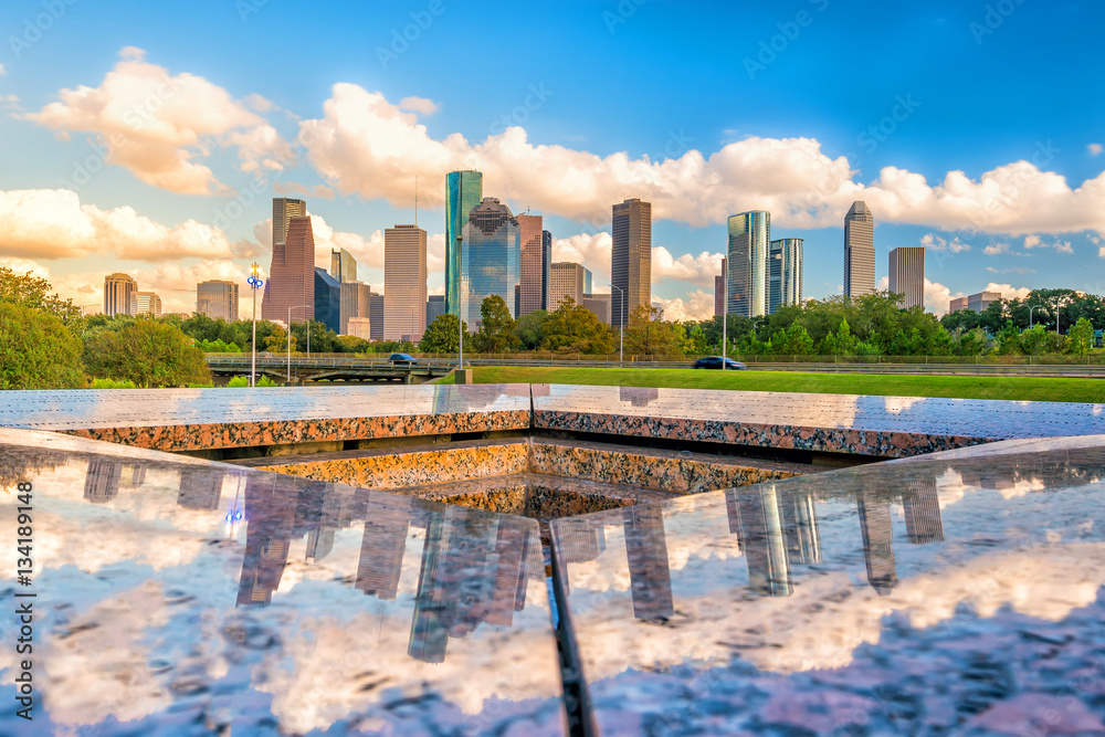 Downtown Houston skyline - obrazy, fototapety, plakaty 