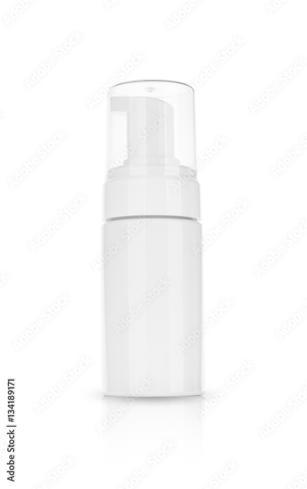Cosmetic product for cream, foam, shampoo. on white background Cosmetic product for cream, foam, shampoo. on white background