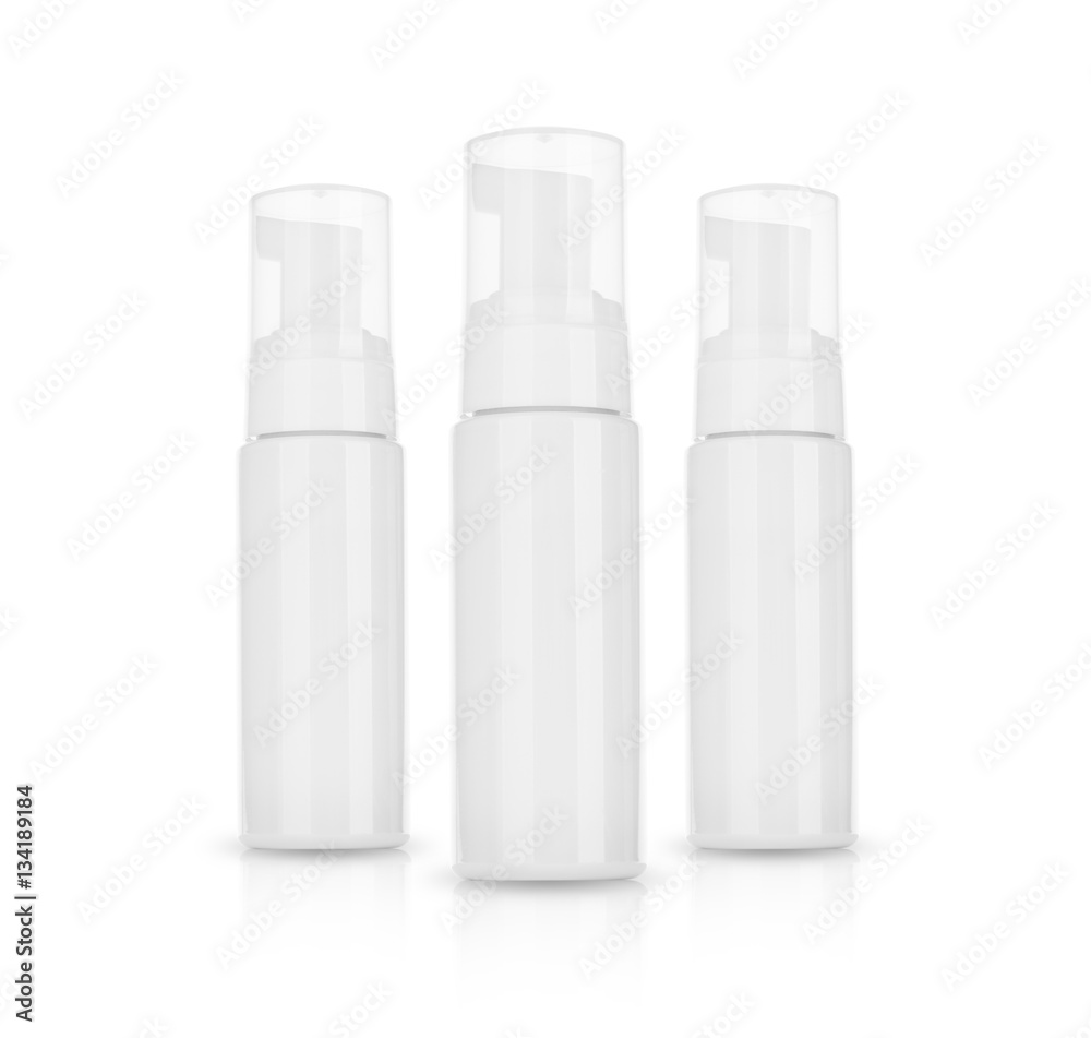 Cosmetic product for cream, foam, shampoo. on white background Cosmetic product for cream, foam, shampoo. on white background