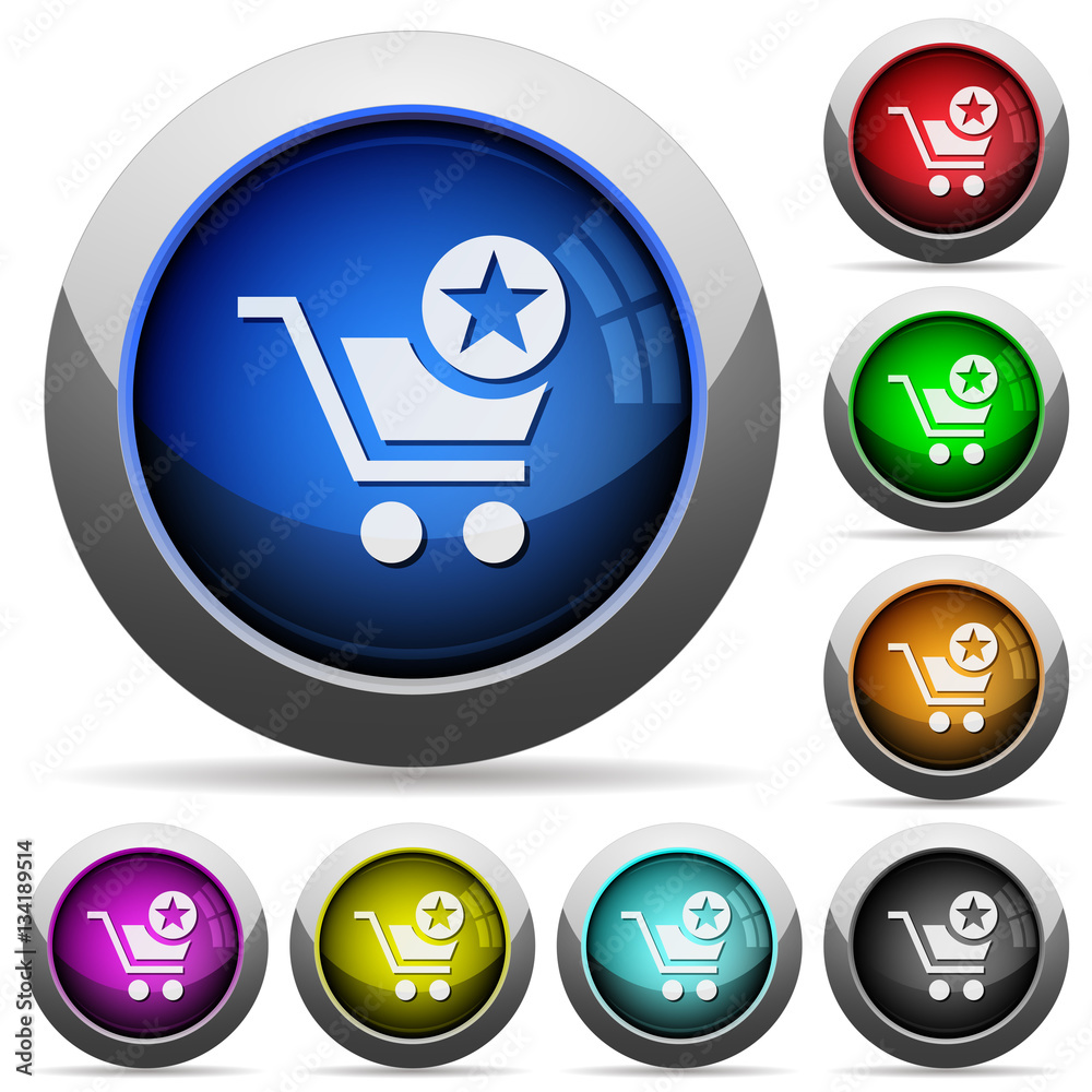 Mark cart item round glossy buttons Mark cart item round glossy buttons