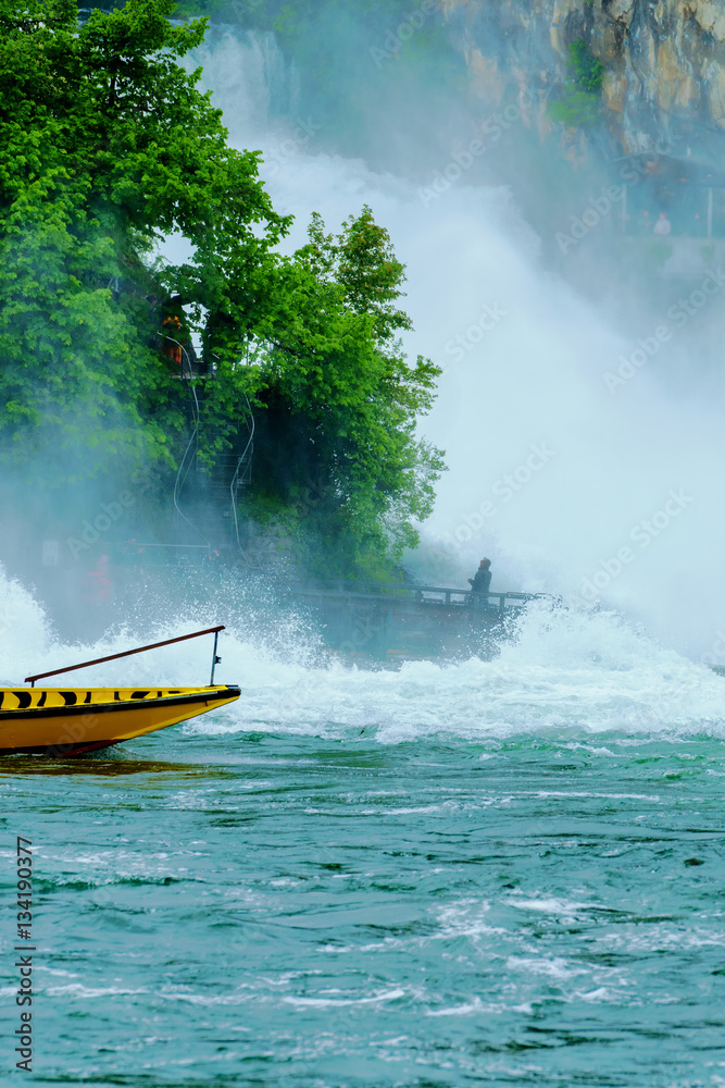 Fototapeta premium Rhine Falls is beautiful waterfall in Switzerland,