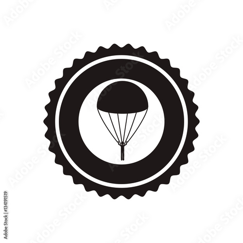 Skydiving extreme sport icon vector illustration graphic design