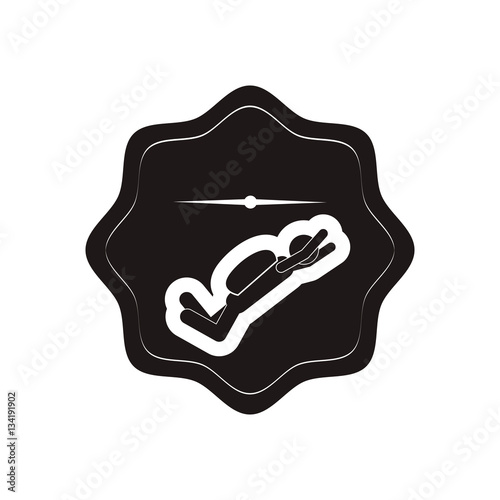 Skydiving extreme sport icon vector illustration graphic design