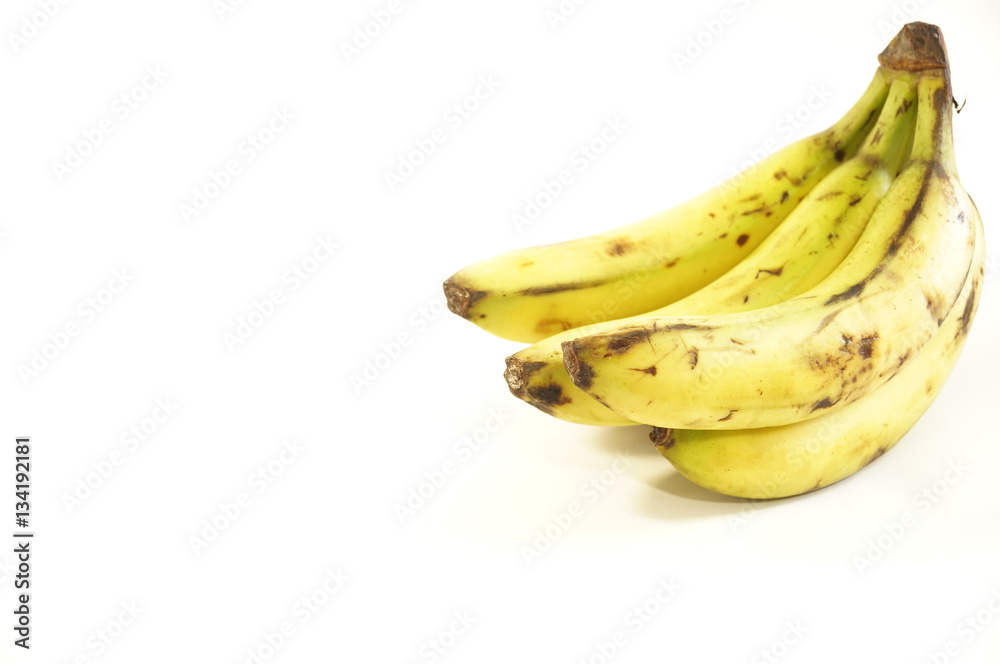 Ripe sweet bananas, isolated on a white background Ripe sweet bananas, isolated on a white background