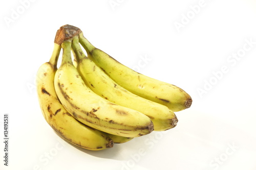 
Ripe sweet bananas, isolated on a white background