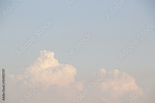 Soft tone skyscape with pink and blue pastel tints as creative background