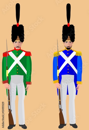 2 Soldiers in 19 century ammunition