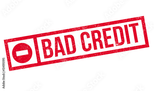 Bad Credit rubber stamp. Grunge design with dust scratches. Effects can be easily removed for a clean, crisp look. Color is easily changed.