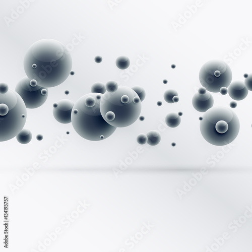multiple molecules floating in air backgrond