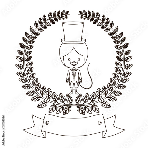 Circus tamer cartoon icon vector illustration graphic design