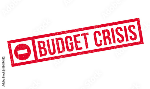 Budget Crisis rubber stamp
