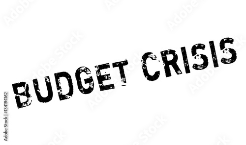 Budget Crisis rubber stamp