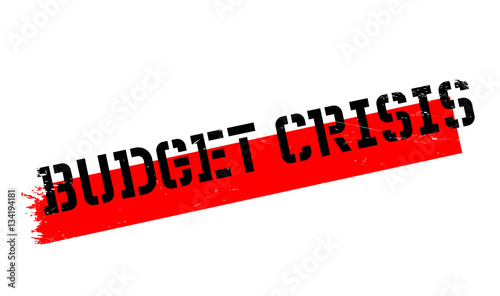 Budget Crisis rubber stamp