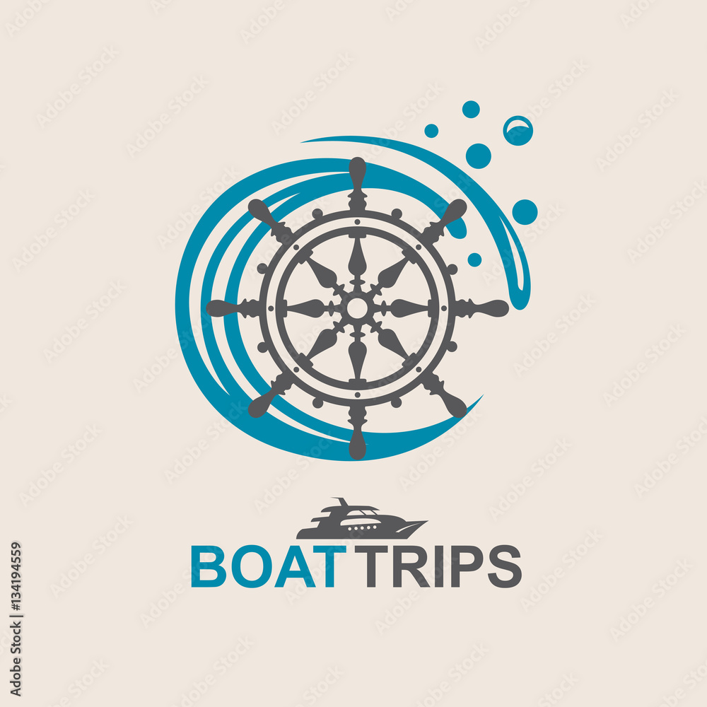 yacht helm wheel image with sea waves yacht helm wheel image with sea waves