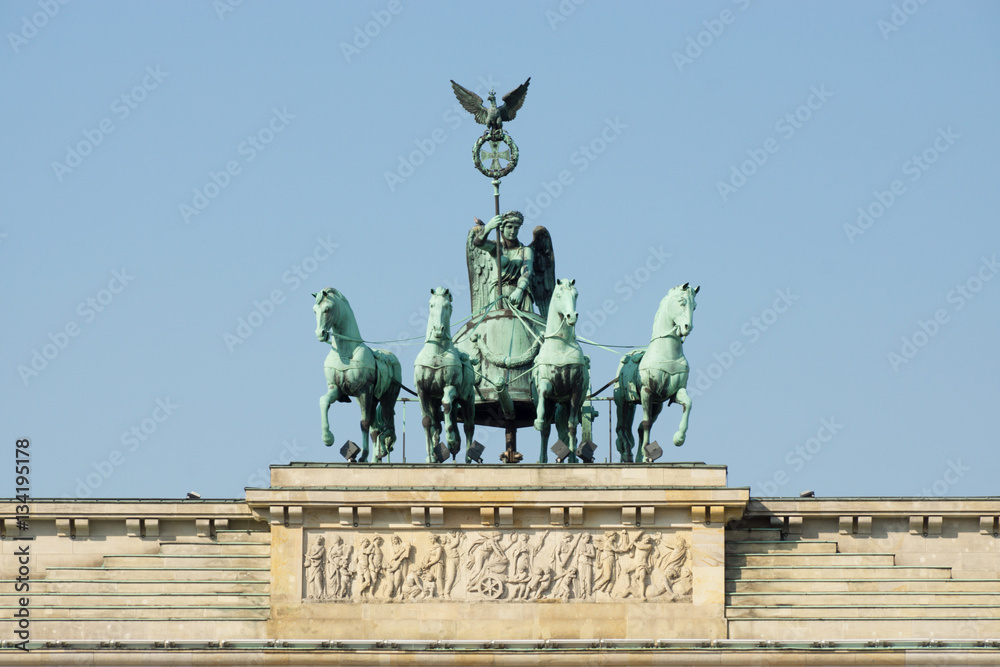 Quadriga auf dem Brandenburger Tor in Berlin, Deutschland